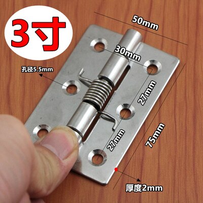 Mini charnière à ressort pliante en acier inoxydable 304, 1 pièce, Micro charnières automatiques, porte d&#39;armoire, accessoires de quincaillerie de meubles: 3 inch