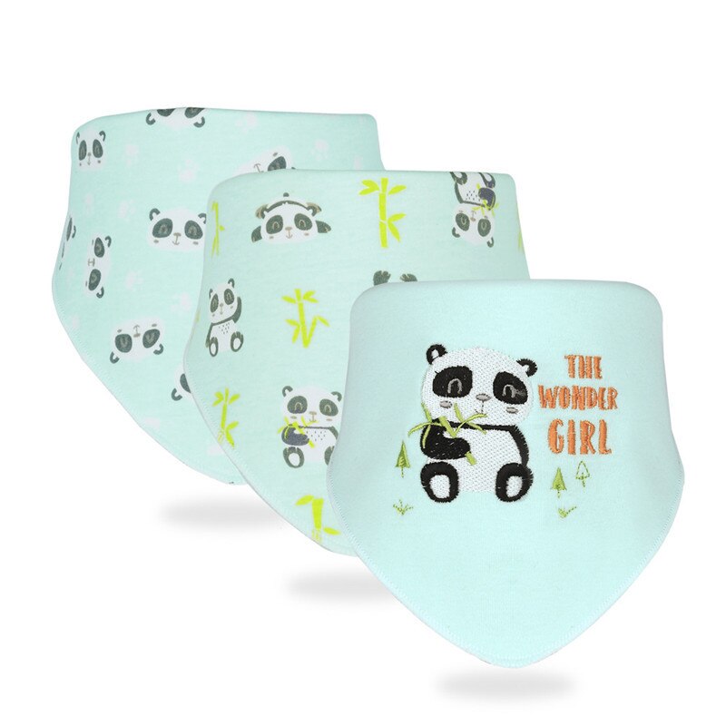 3pc/lot Infant Towel Cartoon Baby Bibs 100% Cotton Baby Boys and Girls Bibs Bandanas Scarf Children Cravat Baby Towel