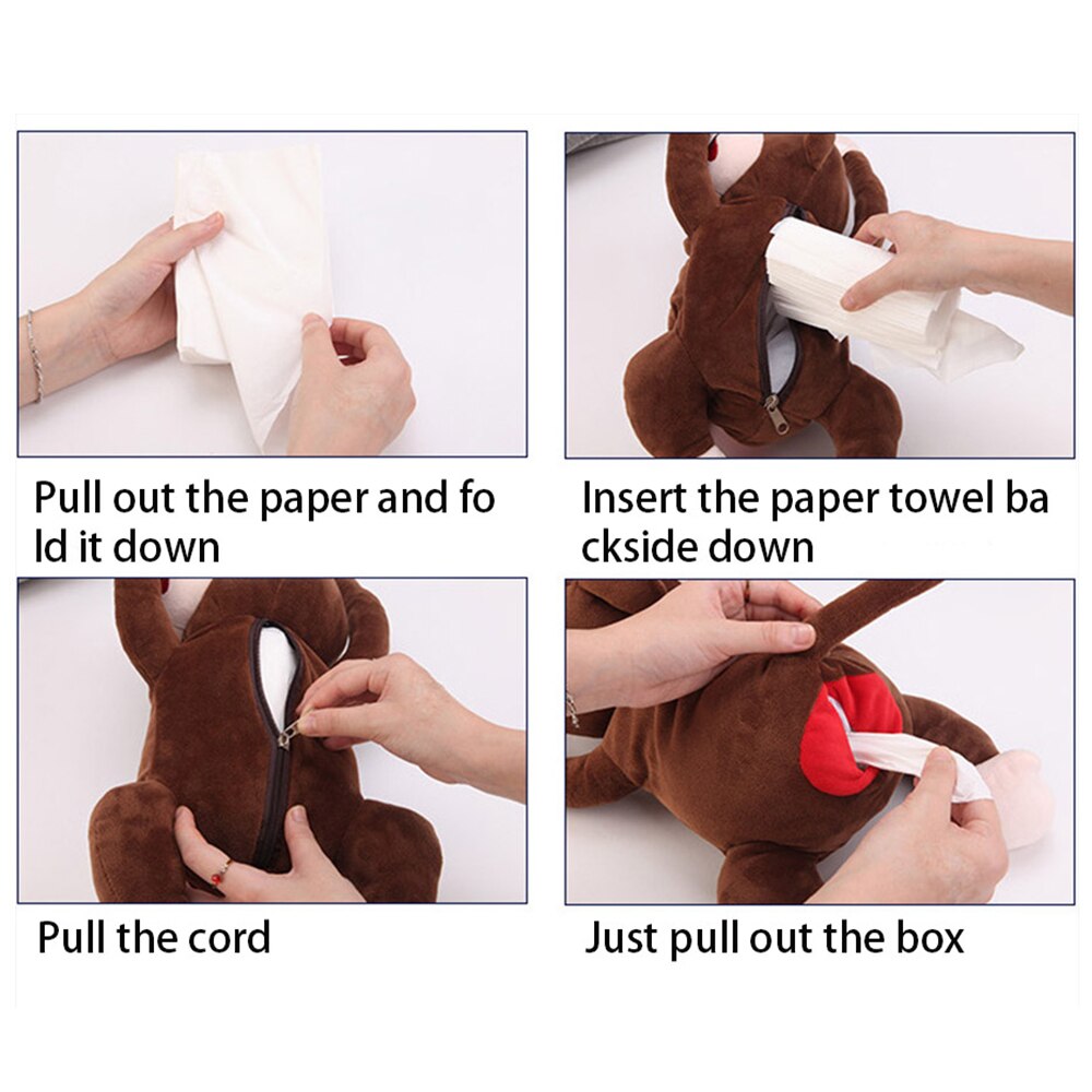 Bil vev boks ape vev holder bil serviett holder tegneserie veske boks bil papir boks bil internt tilbehør