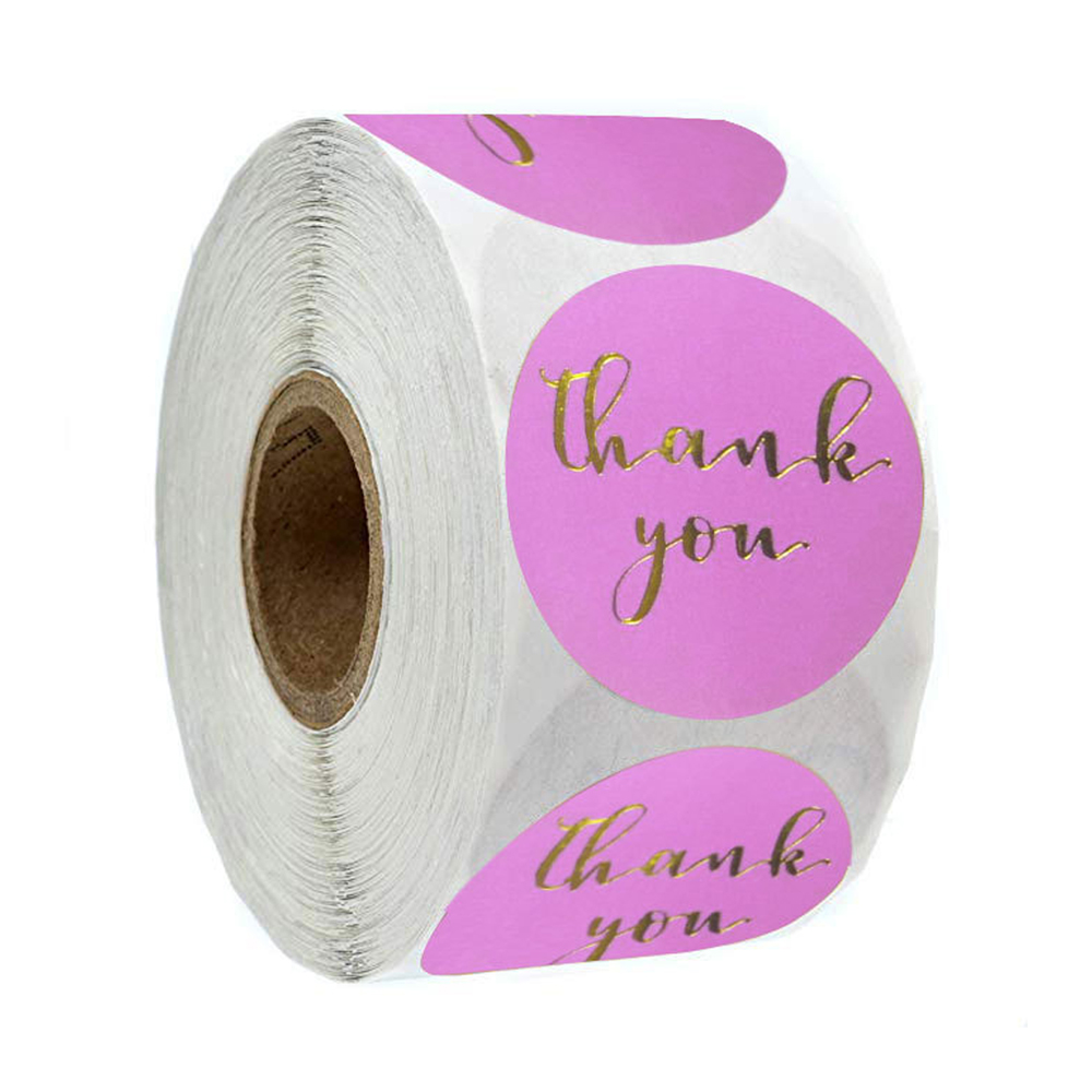 Bedankjes Sticker 100-500 Stuks Ronde Goudfolie Stickers Voor Zakelijke Cadeau Zegel Etiketten Stickers Voor Decoratie Envelop