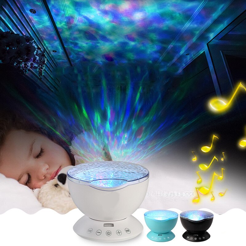 Baby Leucht Spielzeug Nacht Schlaf Licht Stern Himmel Ozean Welle Musik Spieler Projektor Lampe Art freundlicher LED Schlaf Beschwichtigen Lichter