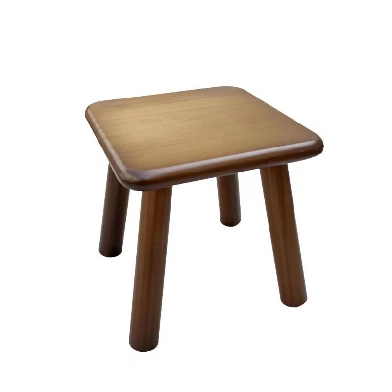 Taburete pequeño con cambio de madera maciza para niños y adultos, taburete cuadrado para cambio de zapatos, mesa de té, moderno y: WN-1