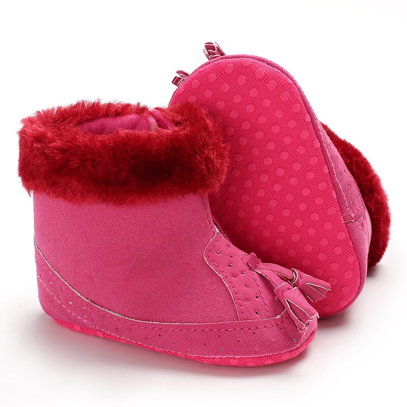 Del bambino Della Ragazza del Ragazzo Stivali Da Neve Stivaletti Invernali Infantili Del bambino Appena nato Scarpette da culla 0-12 m: Rosso / 13-18 mesi