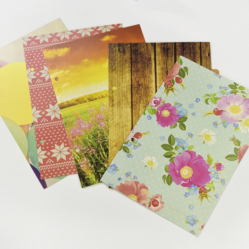 5 st/set  a5 a6 lösa blad anteckningsbok avdelare pärmar söt blomma index avdelare dagbok planerare index papper skolmaterial