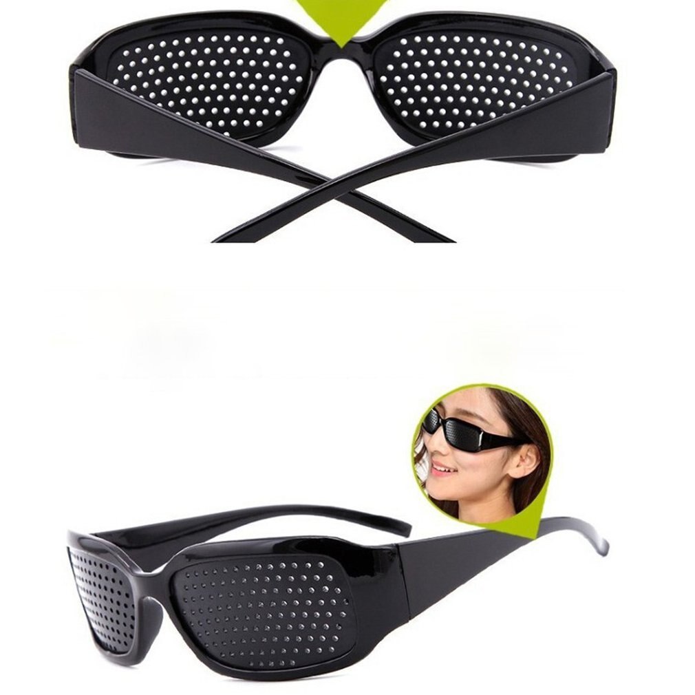 Unisex cuidado de la visión estenopeicas gafas pequeñas Anti-fatiga protección ocular lentes visión cuidado correctivo mejorar estenopeica 1 pieza