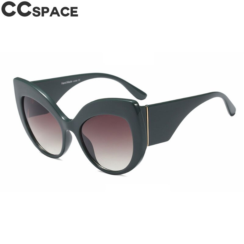 45616 slangeskindsmønster store katteøje-solbriller i overstørrelse til kvinder  uv400 vintage-mærkebriller: C6 grønne