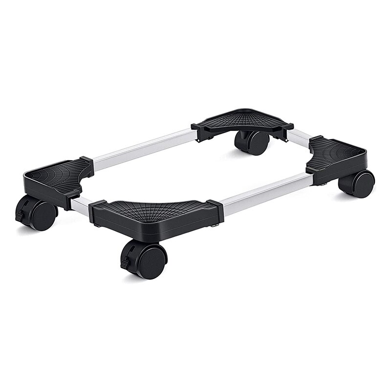 Soporte para torres de ordenador, fundas para PC, soporte ajustable para móvil, CPU, con 4 ruedas de bloqueo para juegos: black