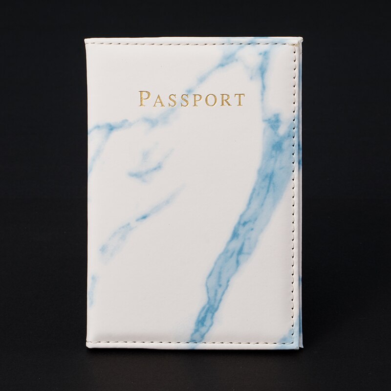 Marble Passport Cover Travel Women PU Leather Travel Cover on The Passport Custom Cover Passport: Blue