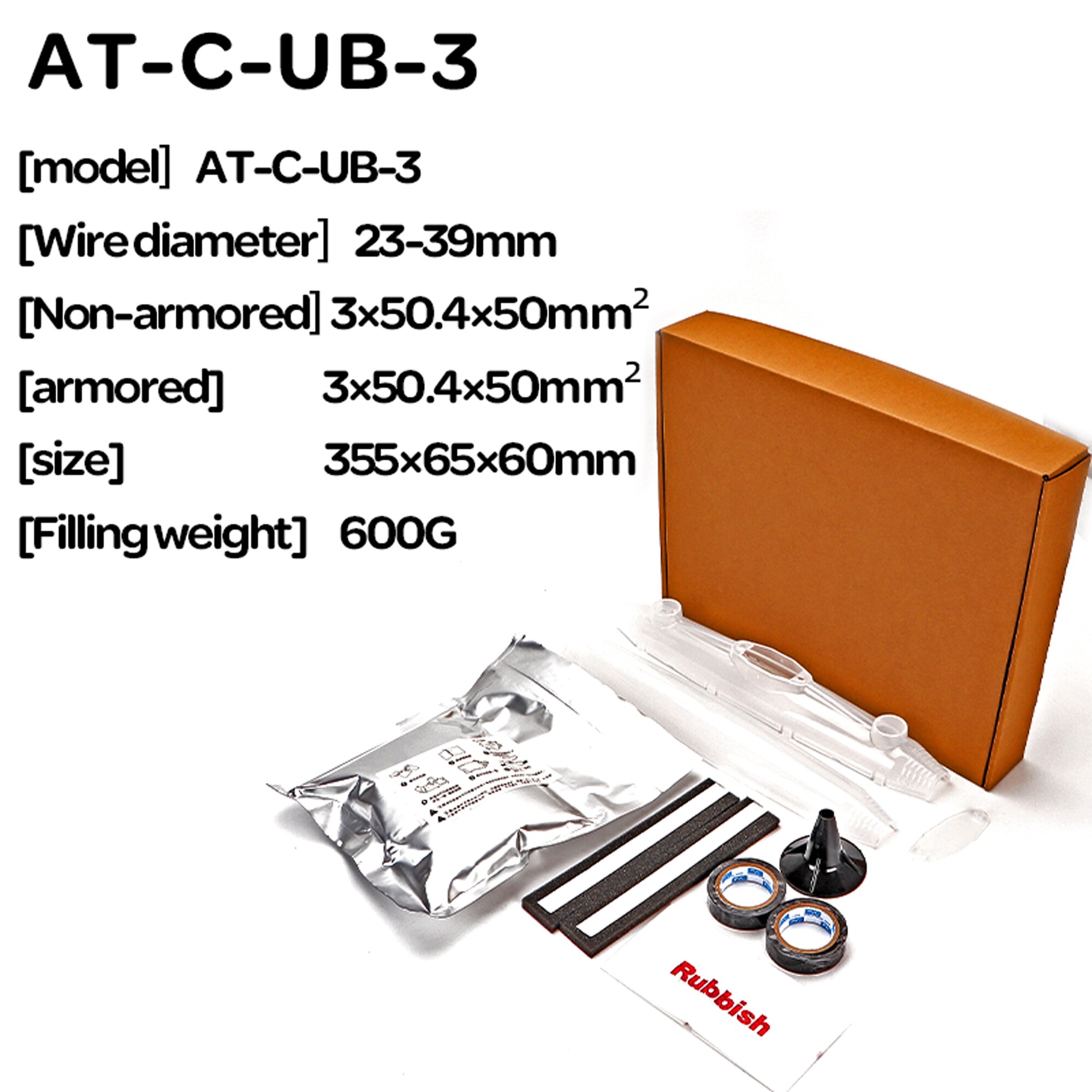 IP 68 Glue Junction Box for Burying In the Ground Soaking in Water Filling Sealing Resin Waterproof Wiring Protection Box