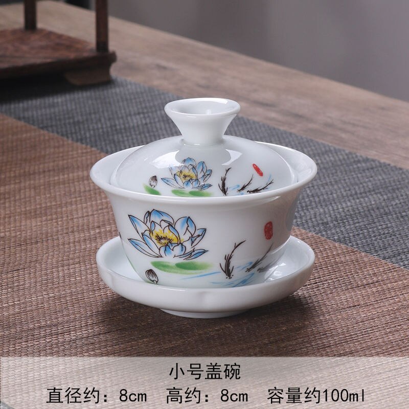 Jingdezhen Porcelain Tea Set Tureen and Bowls Set: 2