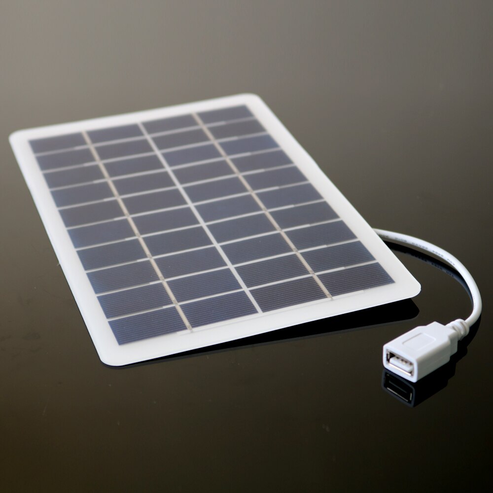 5V 5W 1000mA Output microUSB Outdoor Battery Charger USB Female Port Charge Regulators Solar Panel 3.7 V 18650: 5V 1000mA USB