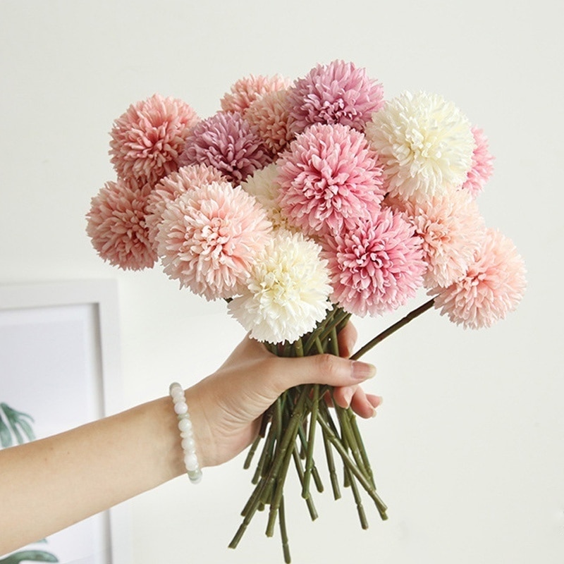 3/5Pcs Hortensien Künstliche Blumen Bouquet Für Home Schlafzimmer Dekor Hochzeit Dekoration Handwerk Vasen Blume Anordnung Zubehör