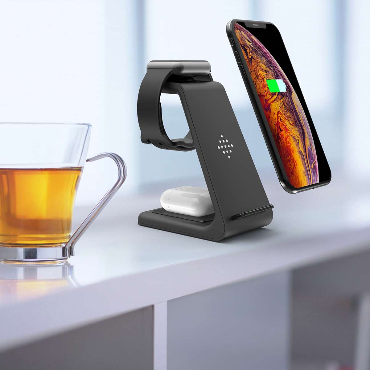 3 In 1 Foldable Wireless Charger QI 10W Fast Charge For Iphone 11 Pro X XS MAX 8 8 Plus for Apple Watch Pro For Samsung