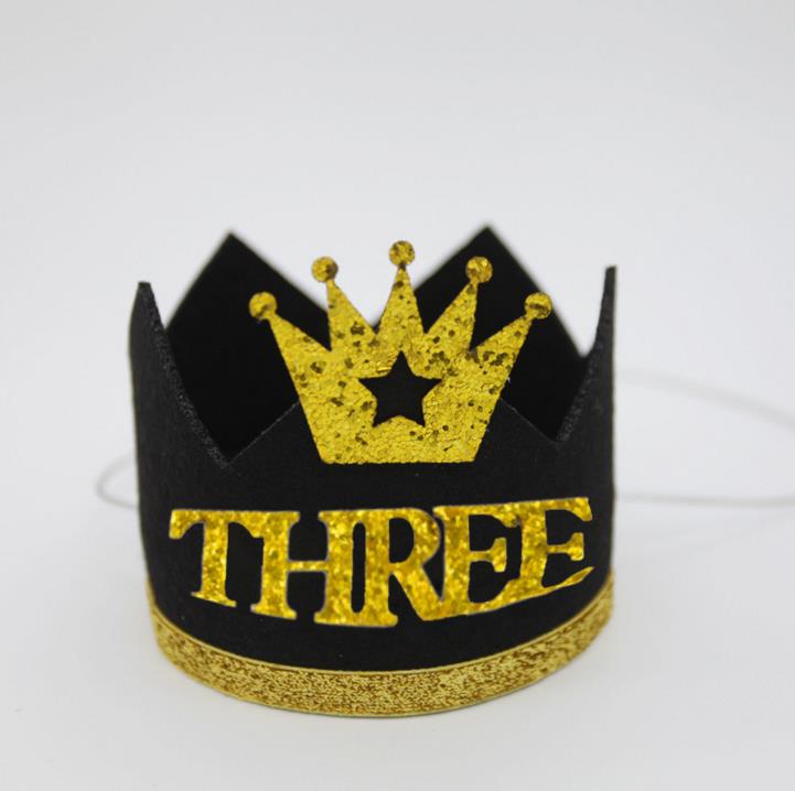 1 Pc Birthday Hats Decor Cap One First Birthday Hat Princess Boy Crown 1st 2nd 3rd Year Old Number Birthday Party Decorations: 1