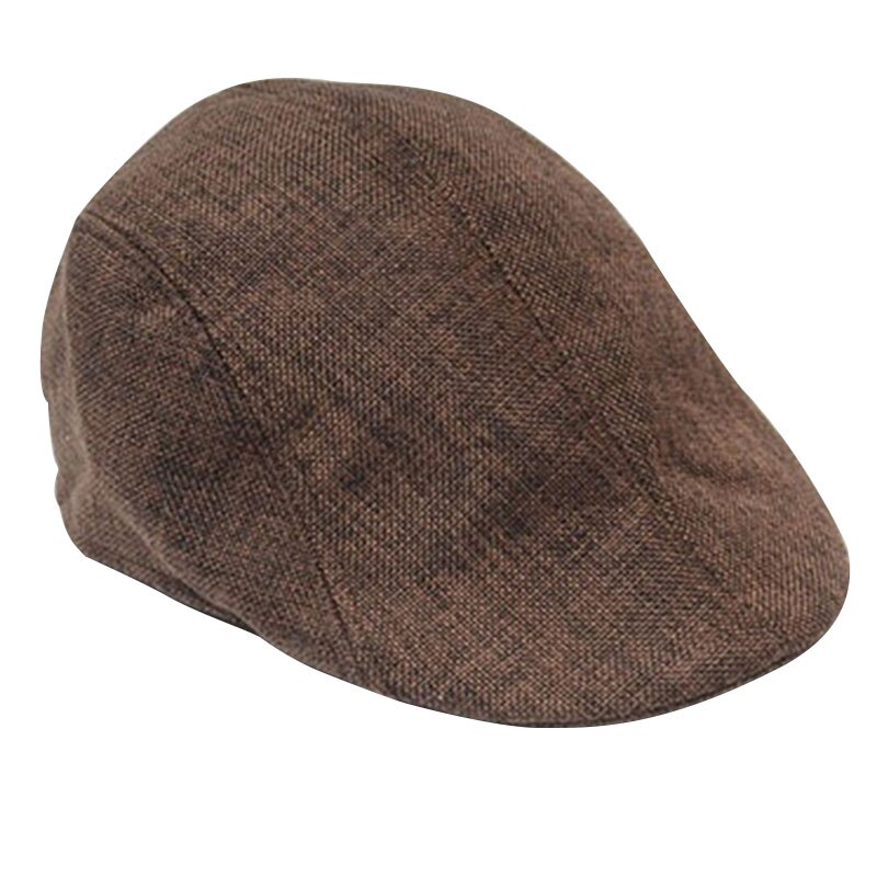 Baretter chauffør cabbie golf gatsby kasket mænd afslappet nyhedsdreng hat gentleman klassisk vedbend hat retro vinter baret kasket solide flade hatte: Brun