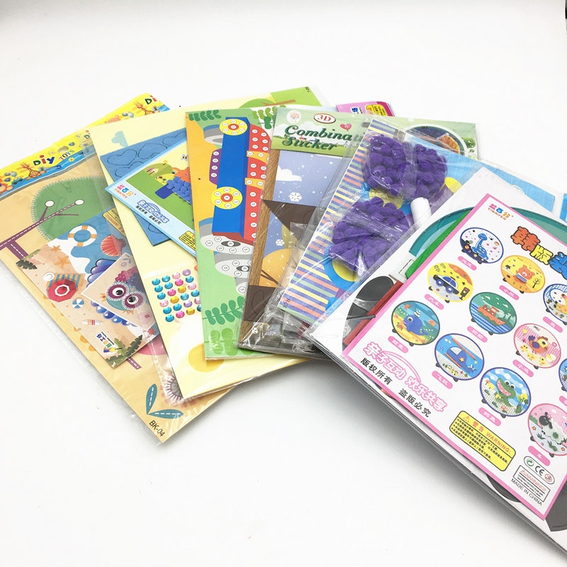 Happyxuan 6 Designs DIY Paper Arts and Crafts Kits Children Creativity Handicrafts Girls Kindergarten Education Toys 5-10 years