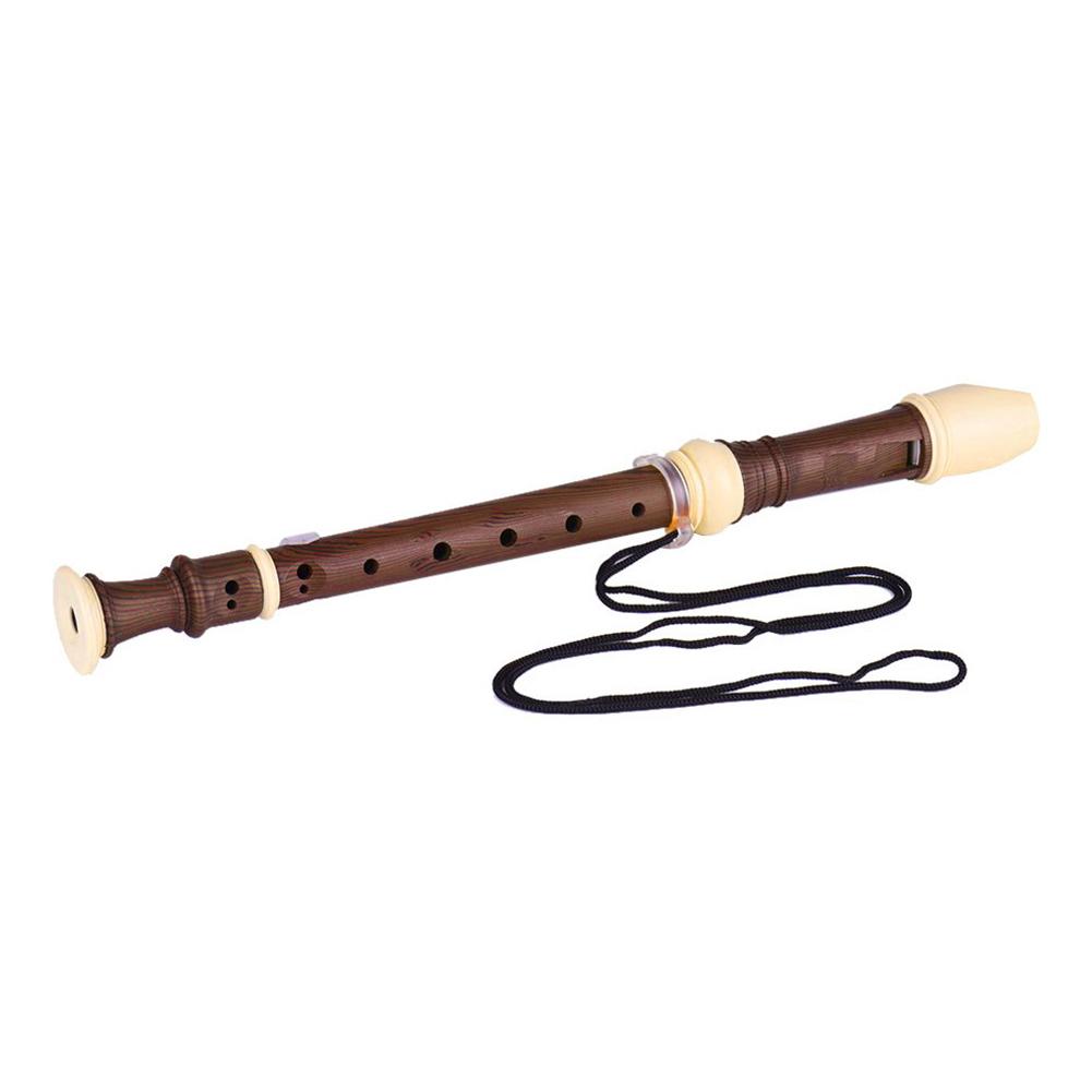 Wooden Soprano Recorder German Style 8 Holes C Key Instrument With Cleaning Rod For Kids Adults
