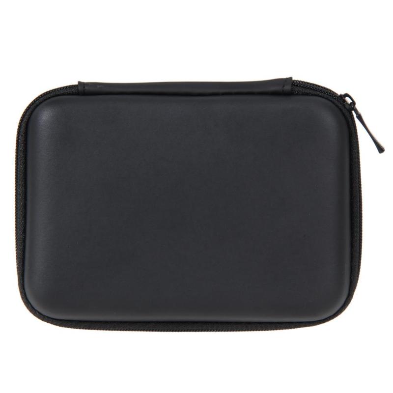 Tragbare 2.5 "Externe Speicher USB Festplatte Festplatte HDD Tragen fallen Abdeckung Multifunktions Kabel Kopfhörer Tasche Tasche für PC Laptop: Schwarz