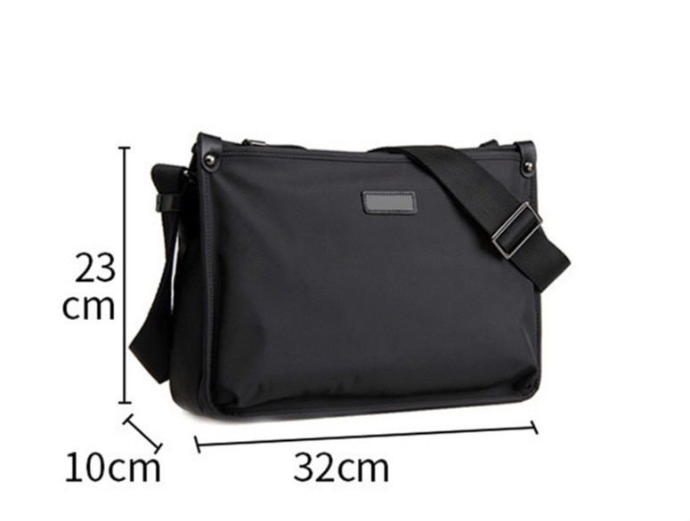 Crossbody vesker for menn portefølje personale kontor arbeidsveske koffert nylon messenger vanntett svart bolsos mujer business