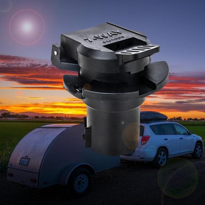 12V 7Pin Vehicle-Side Trailer Socket 7 Pin RV Blade Style Adapter Connector