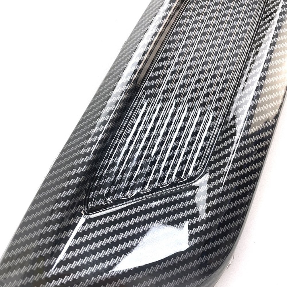 2pcs Universal Carbon Fiber Style Hood Vents For Mustang Air Flow Intake Hood Self-Adhesive Louver Window Cooling Panel