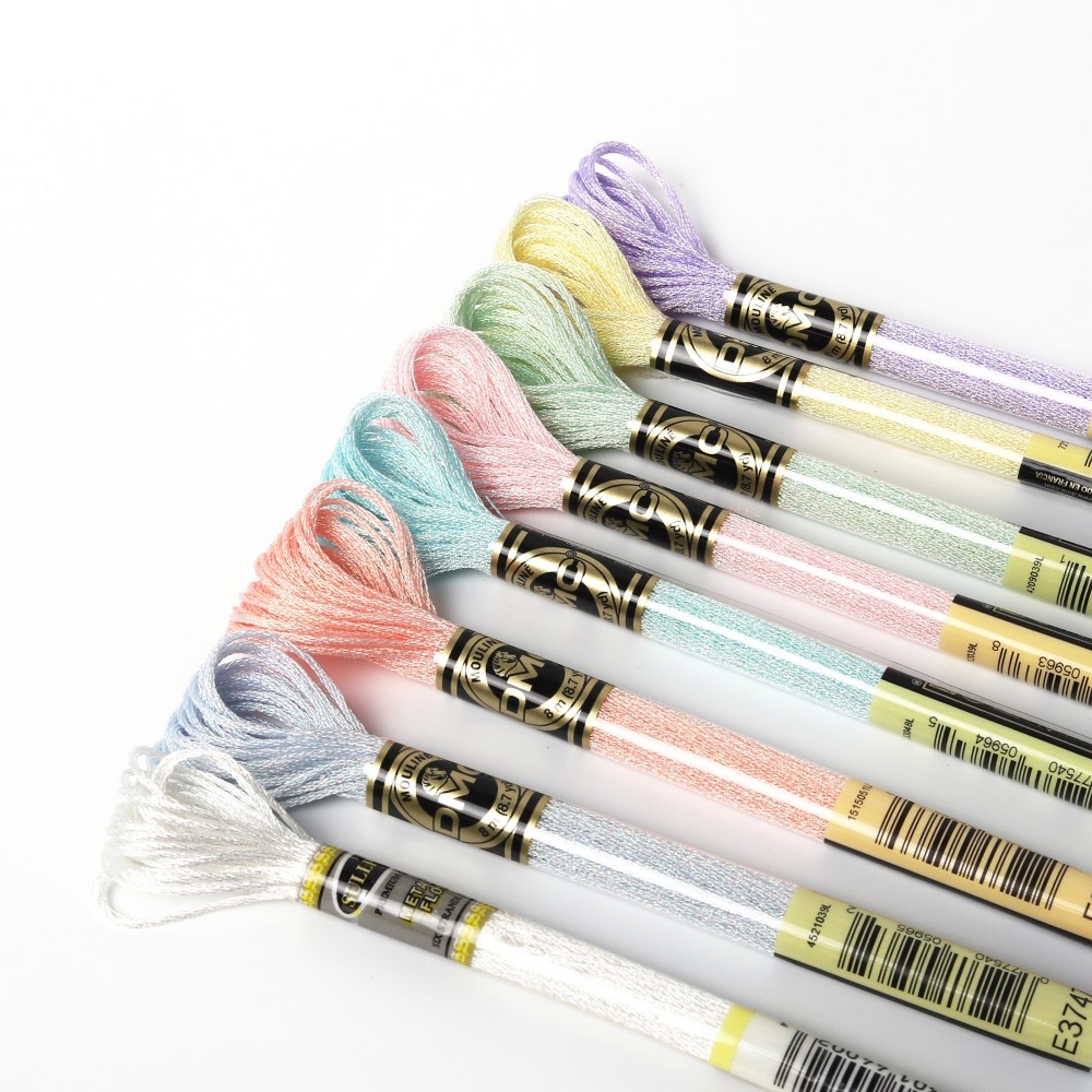 HH Light Effects Floss Metallic Floss Cross Stitch Embroidery Thread 8 meters each Skein DMC and Sullivans brands different