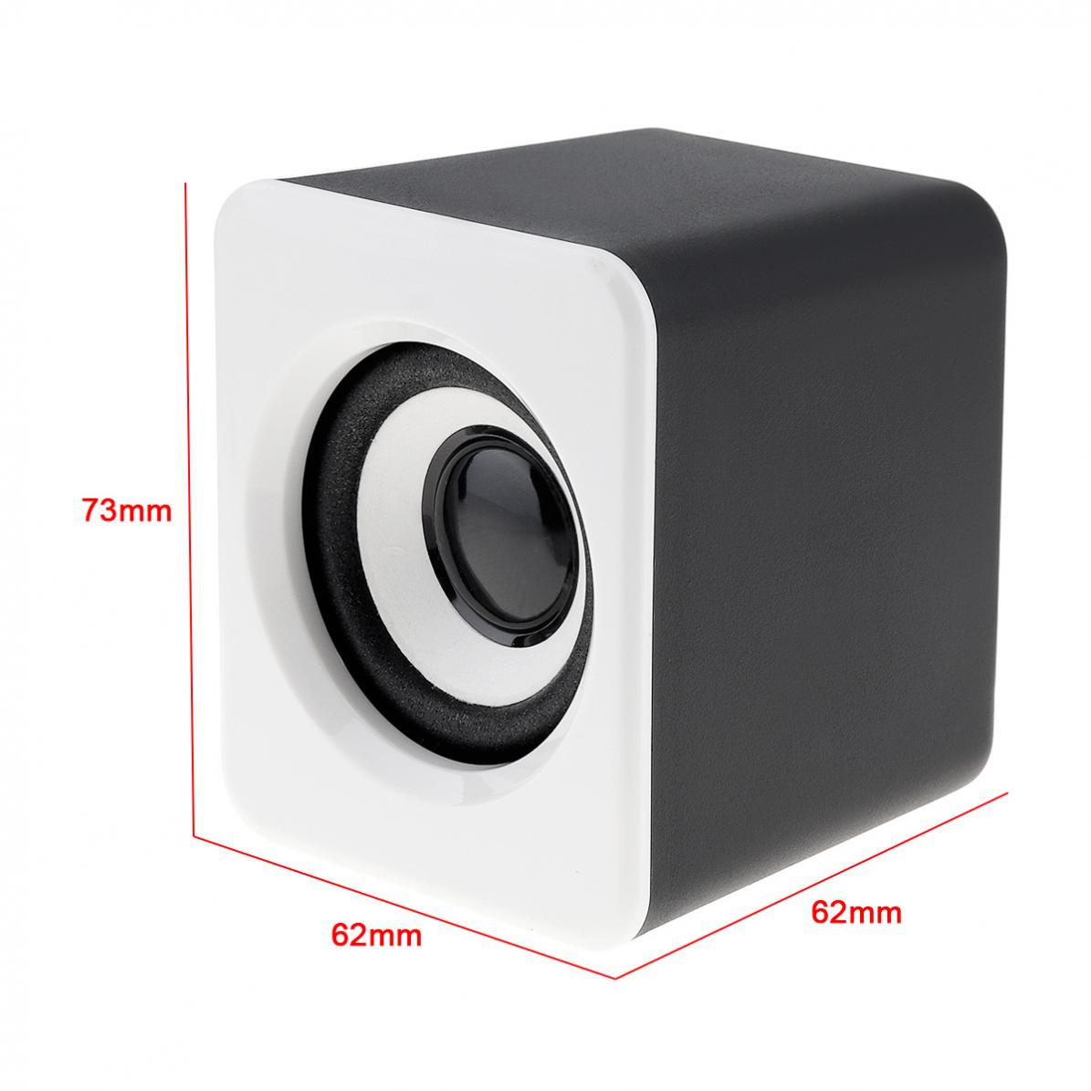 SADA D-203 Wired Mini Bass Cannon 3W PC Combination Speaker Mobile PC Speaker with 3.5mm Stereo Jack and USB 2.1 Wired Powered