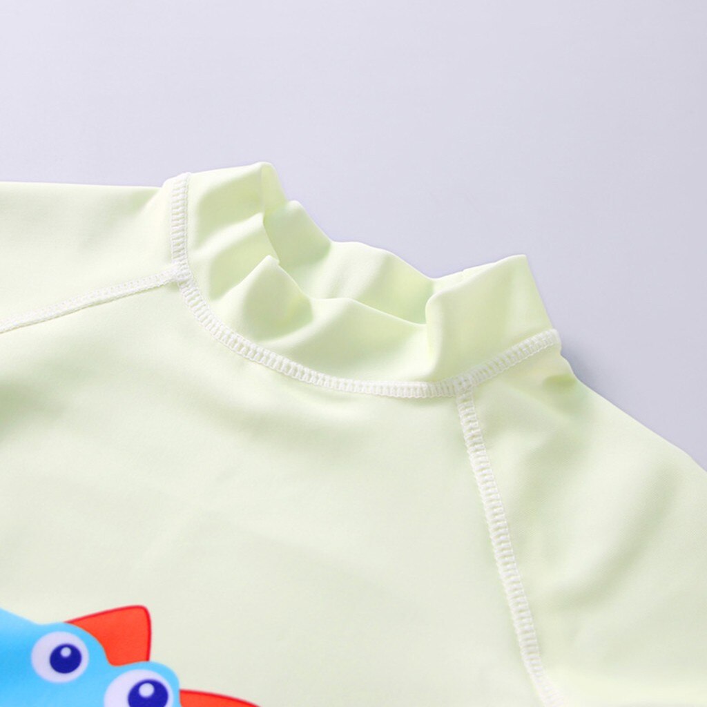 Baby Kids Jongen Cartoon Dinosaurus Print Badpak Tops Shorts En Hoed Zwemmen Set Zomer Strand Lange Mouw Koele badpak