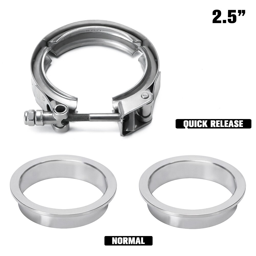 2.0 &quot;2.25&quot; 2.5 &quot;2.75&quot; Sus 304 Staal Roestvrij Uitlaat V Band Klem Flens Kit Quick Release klem Mannelijke Vrouwelijke Flens Of Normale: VCQ25 VFN25