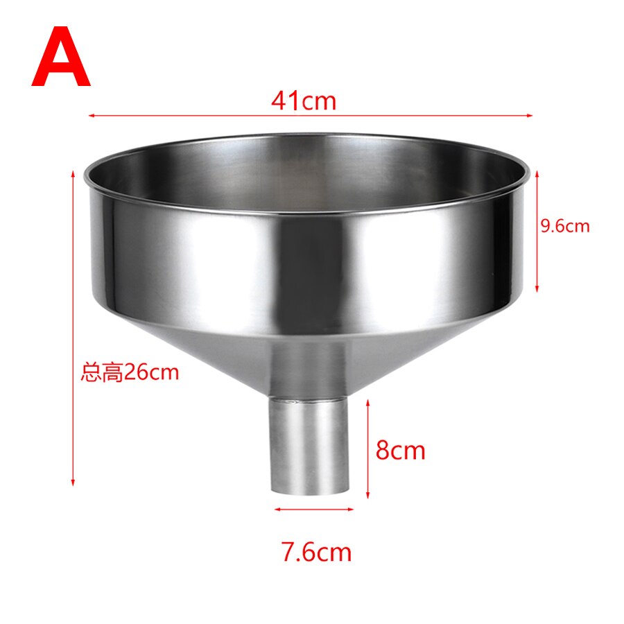 Trechter Roestvrij Staal Grote trechter rvs metalen wijn trechter brandstof trechter grote extra grote 40 cm
