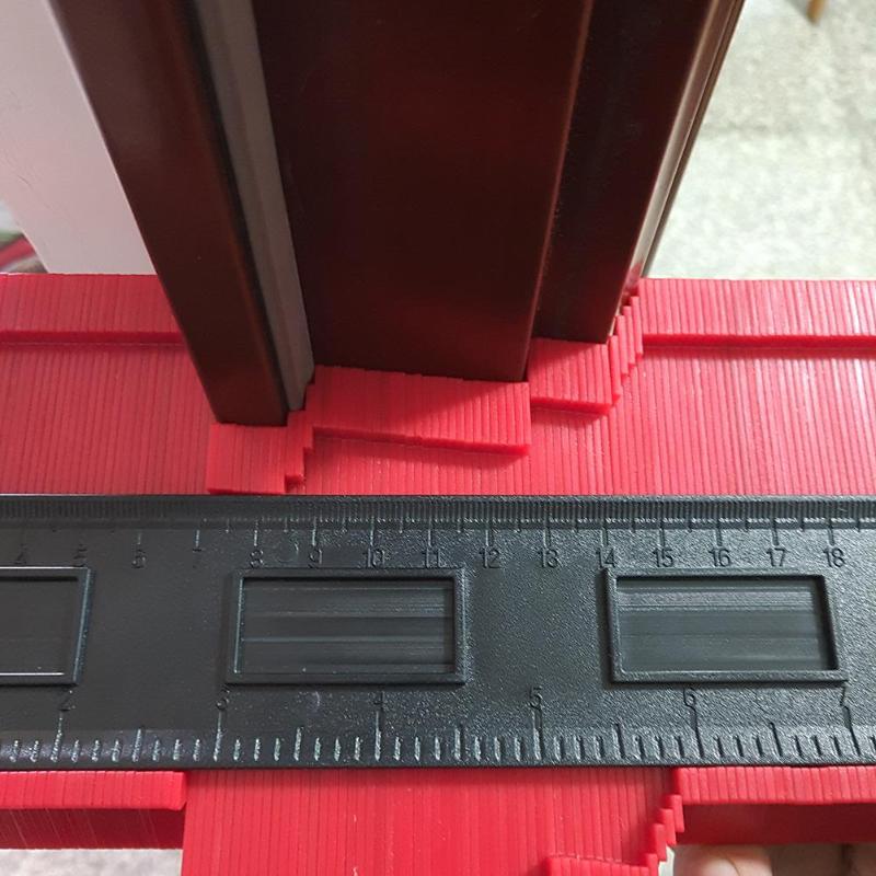 12/14/25cm plast kontur profil måler meter duplikat merking måle måleverktøy laminat tre fliser radian linjal verktøy