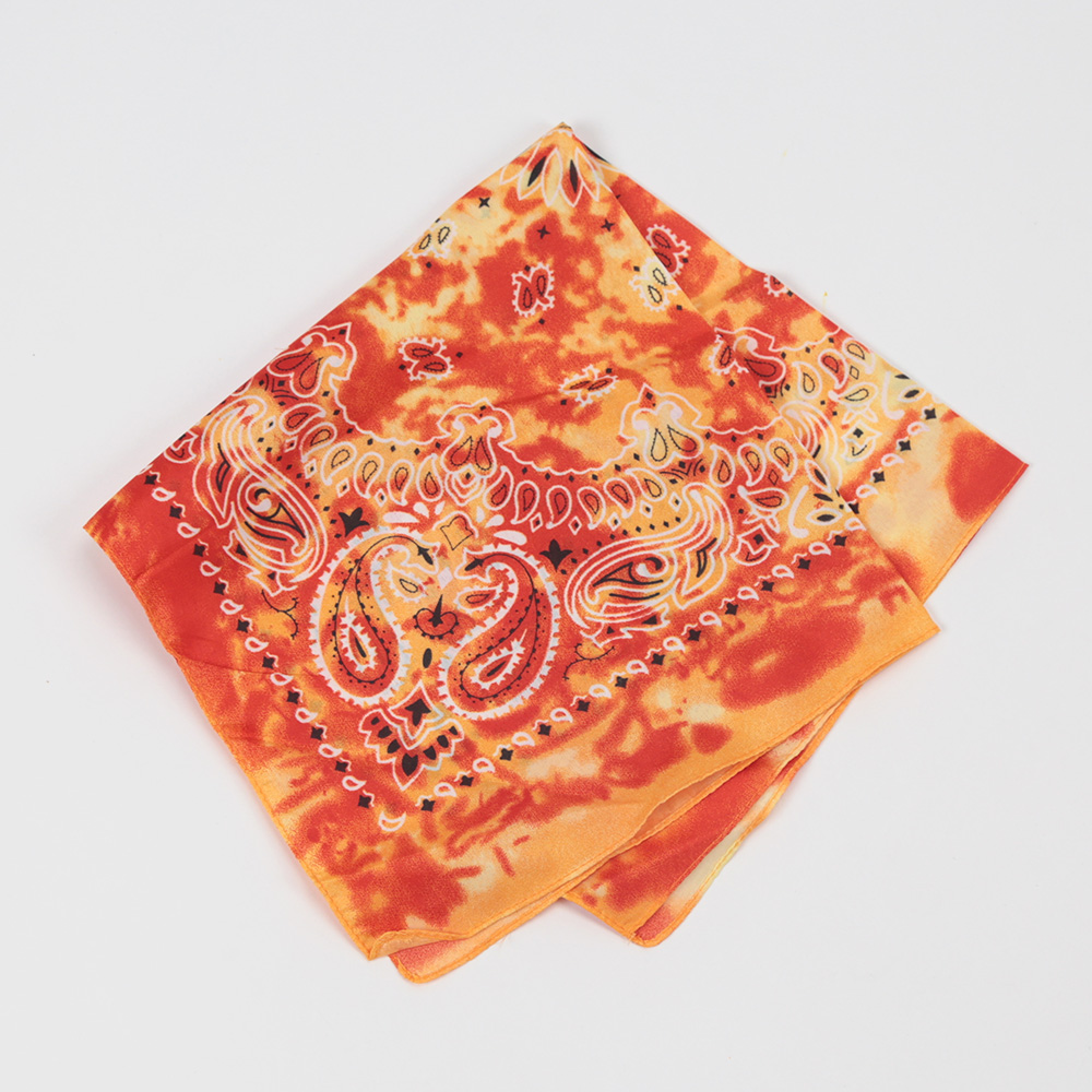 Für Männer/Frauen Kopftuch Hip-Hop Paisley Bandanas Halstuch Punk Tie-Dye Sport Kopfbedeckung Quadratisches Stirnband Wickelschal Zubehör: Grau