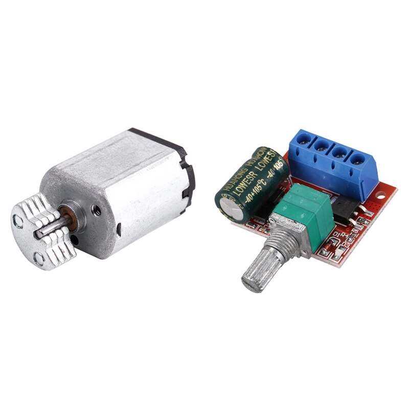 Mini moteur vibrant DC1.5V-9V, 0,08 a, 3200RPM, vitesse de sortie, avec contrôleur de vitesse de moteur DC5-35V 5A PWM DC