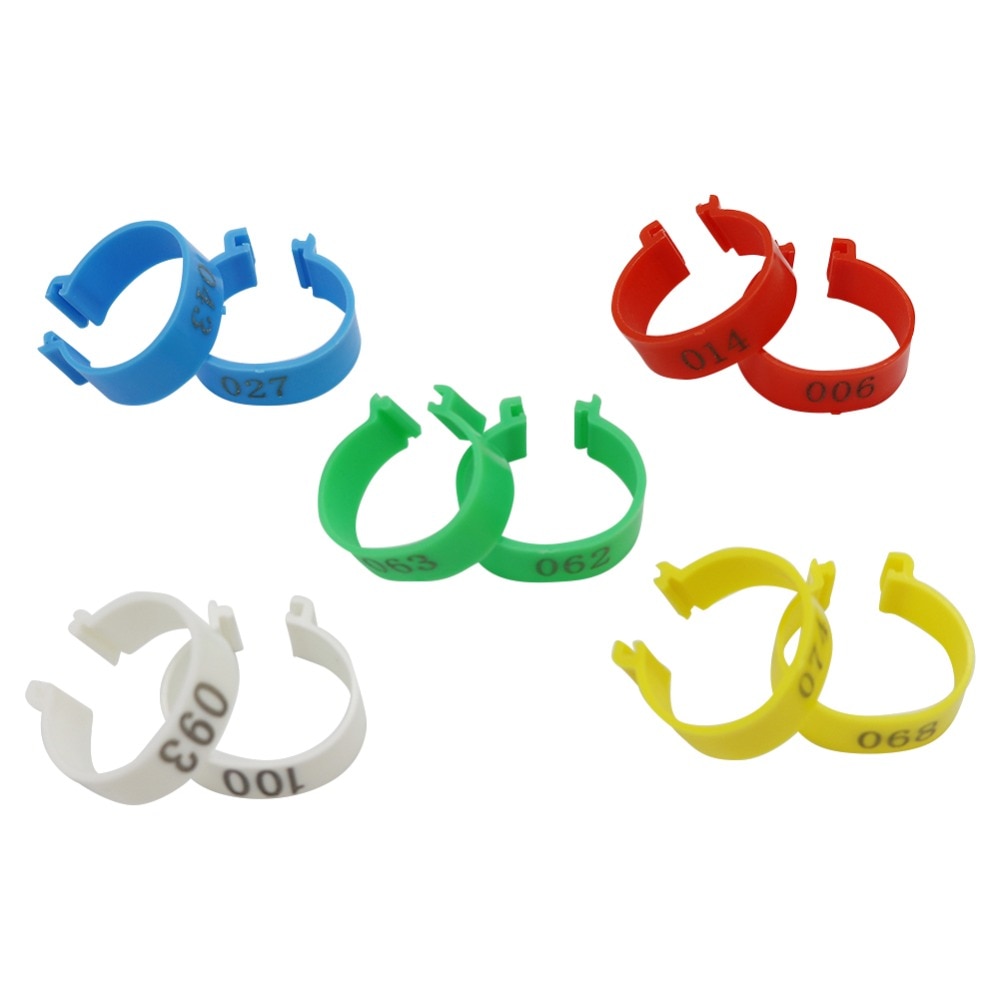 20mm Huhn Digital Clip Ring Kunststoff Identifikation Ring KEINE. 1-100 geflügel Fuß Ring Hühnerstall Fütterung liefert 100 Pcs