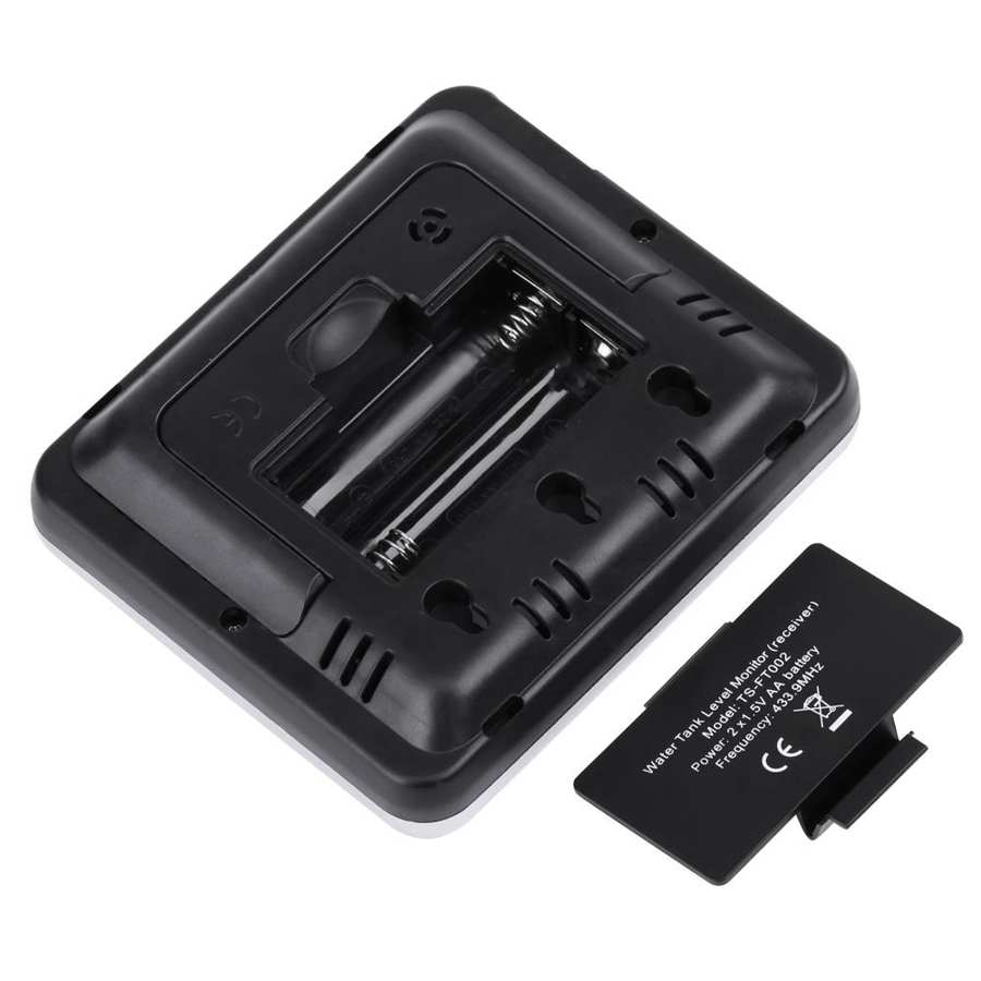 Ultrasonic Water Tank Level Meter Temperature Sensor Liquid Depth Indicator Time Alarm Transmitter Measuring Tools