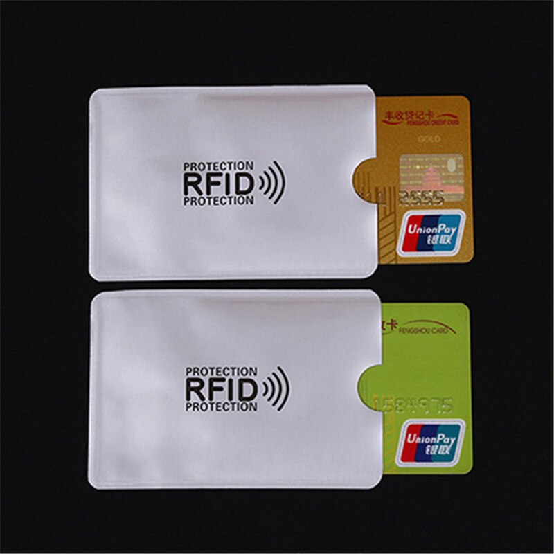 1pc anti-rfid-blokkerende lezer slot bankpashouder id bankpashouder rfid-bescherming metalen creditcardhouder aluminium: Z1