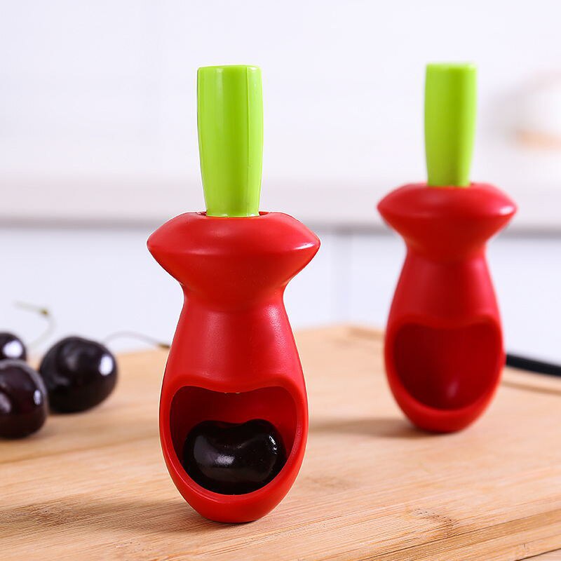 Máquina Manual para quitar el núcleo de la cereza, base de olivo para la cocina, utensilio para quitar semillas