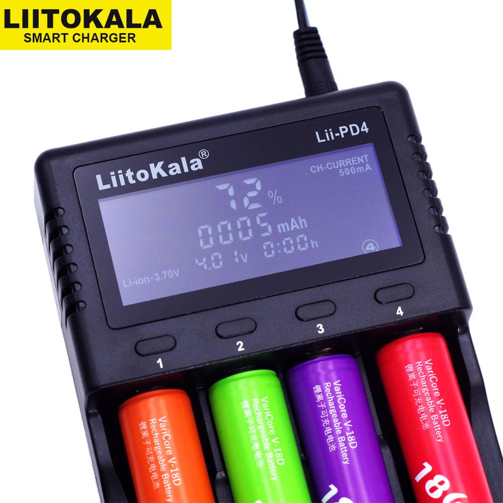 LiitoKala Lii-PD4 Lii-S6 Lii500s chargeur de batterie pour 18650 26650 21700 18350 AA AAA 3.7V/3.2V/1.2V/1.5V lithium NiMH batterie