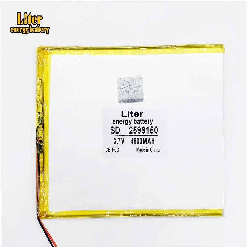 Litro batteria a energia Buon Qulity 3.7V,4600mAH 2599150 agli ioni di litio Polimero/BANCA di batteria Li-ion per tablet pc, GPS,mp3,mp4