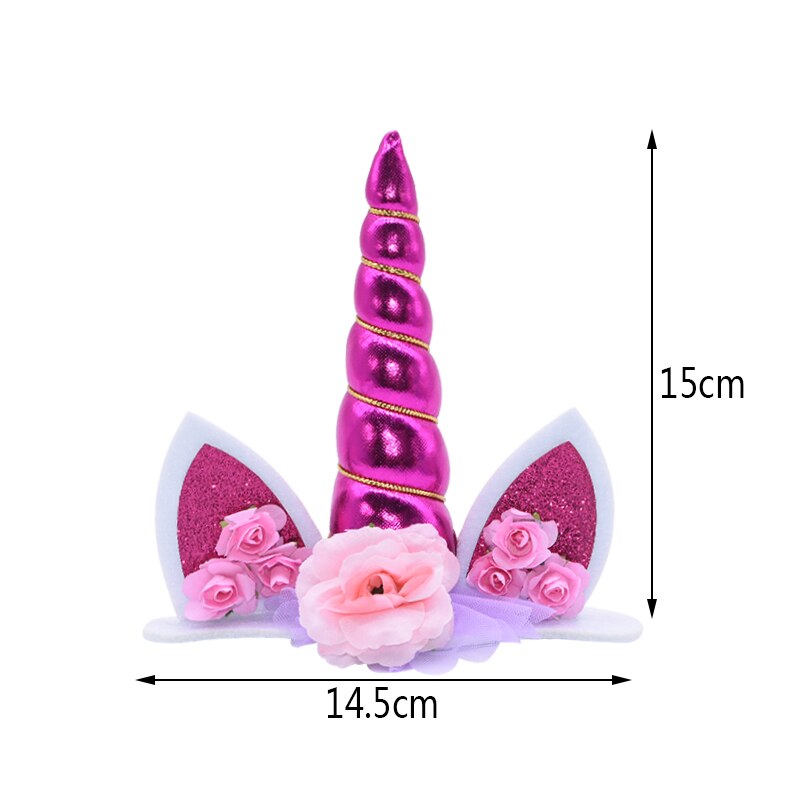 Décoration de gâteau licorne corne de licorne | Fournitures de gâteau de fête d'anniversaire, manuels de fête pour enfants, décor de gâteau de réception pour bébé