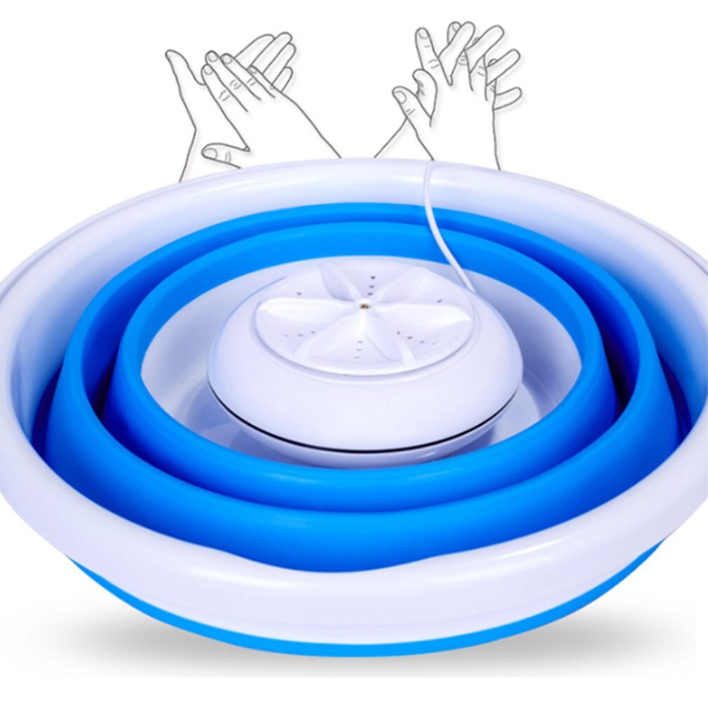 Ue/usa składana pralka ultradźwiękowa turbosprężarka mini pralka mini skarpetki i majtki czyszczenie artefaktu