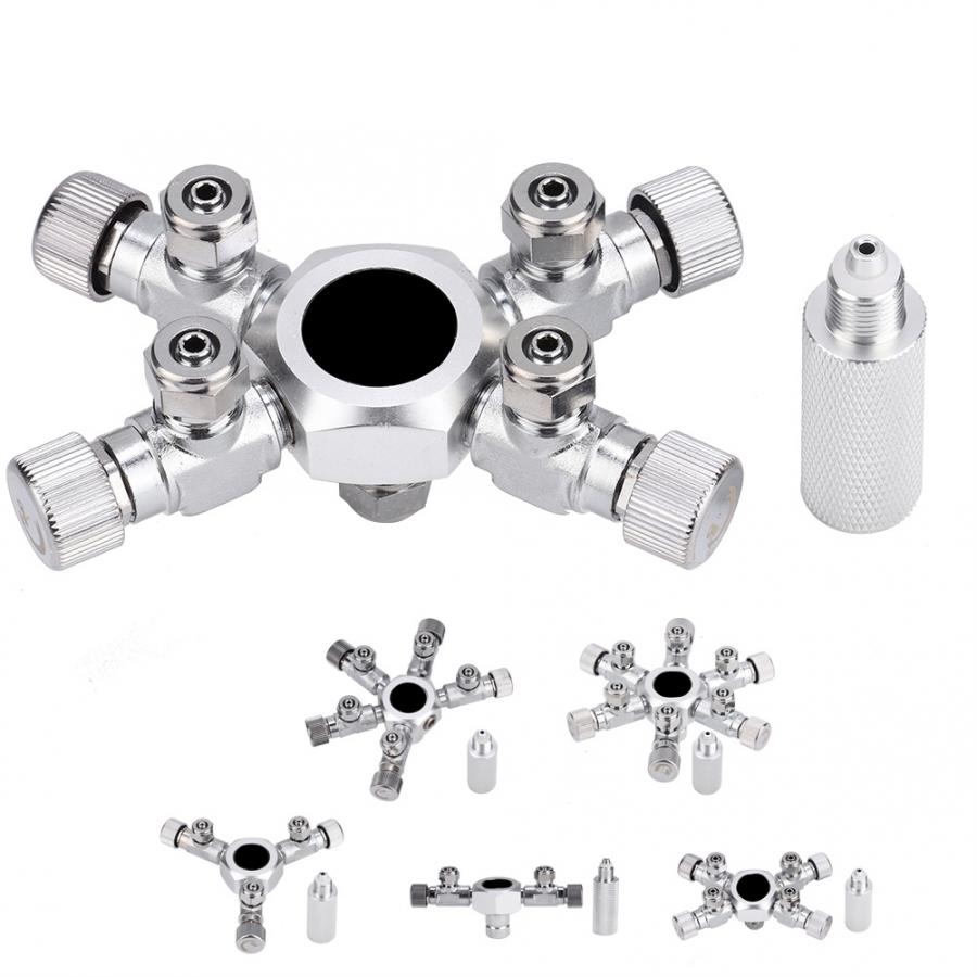 CO2 Control Multi Ways Distributor Aquarium Regulator CO2 Splitter Valve Fish Tank Aquarium CO2 Regulator