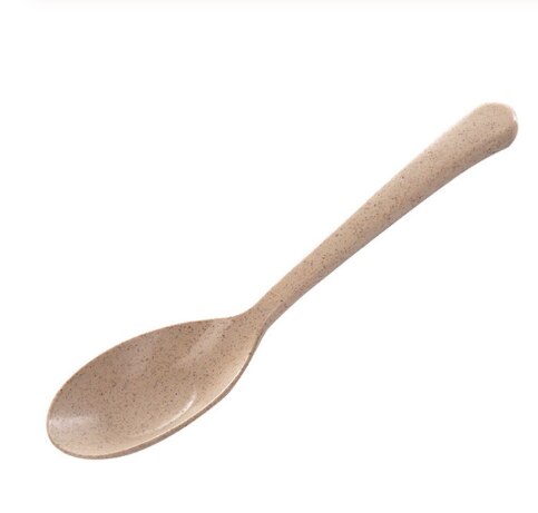 1PCS Tableware Spoon Restaurant Home Supplies Eco-Friendly Wheat Straw Spoons Kitchen Accessories Long Handle Soup Spoon: 4