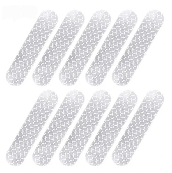 10/40/80pcs Nachtrijden Veiligheidswaarschuwing Reflecterende Stickers Universele Motor Fiets Skihelm Waarschuwing Reflecterende Stickers: YELLOW