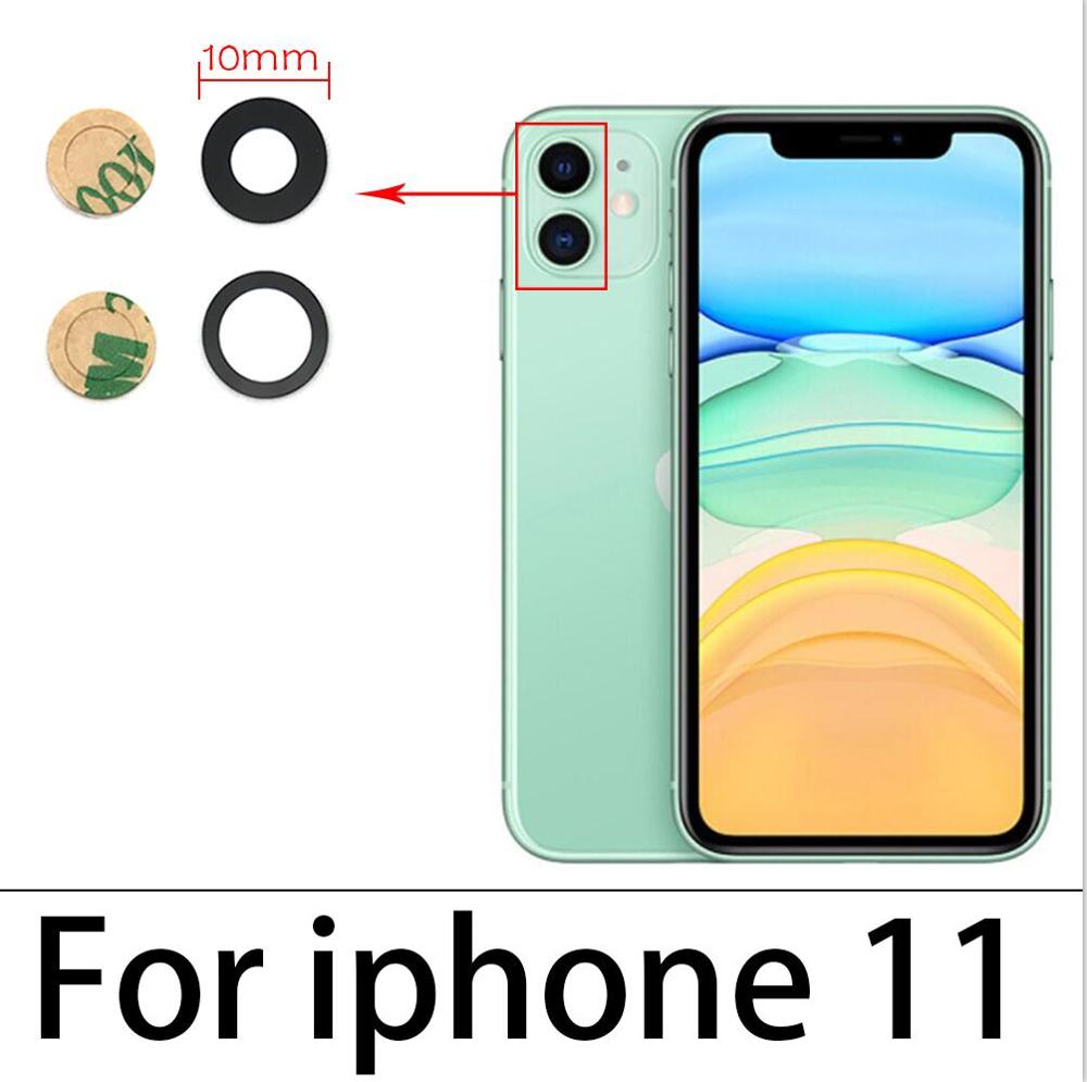 2Pcs/Lot, Back Camera Glass Lens Rear Camera Glass Glue For Iphone 11 12 13 Pro Max Mini Replace Repair Spare Part: For Iphone 11