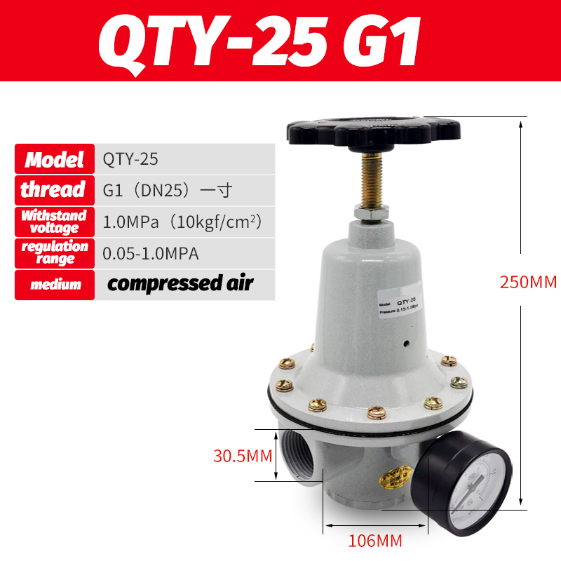 Pneumatische Qtyh Hoge Druk 0 ~ 40 Bar Luchtregelaar Met Meter Poort 1/4 3/8 1/2 2 Inch Bsp 1/2 "Qtyh QTY-08 10 15 20 25 32 40 50: Donkergroen