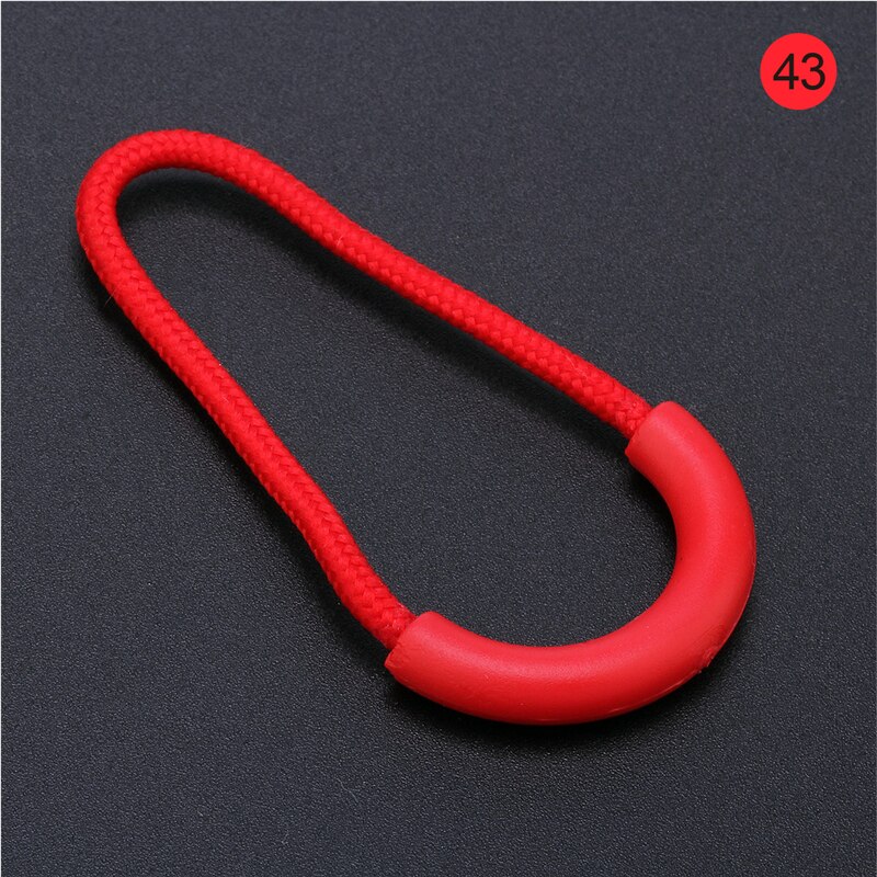 100Pcs Zipper Pull Cord Rope Pullers Zip Puller Replacement Ends Lock Zips Bags Clip Buckle Travel Accessories: red