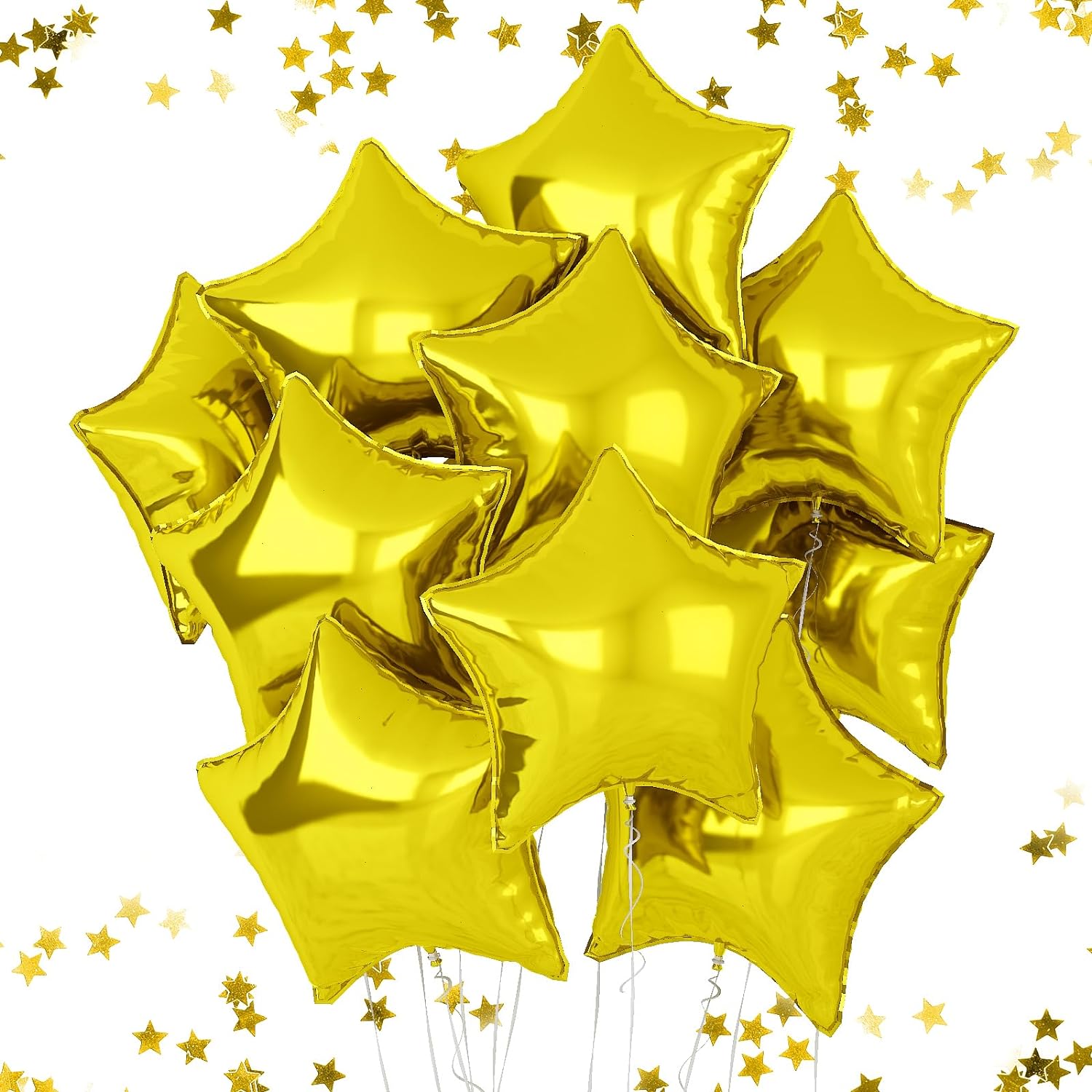 10 Uds. Globos de película de aluminio para decoración de con pentagrama degradado rosa, rojo, verde y azul de 18 pulgadas adecuados para cumpleaños, bodas,: Emerald