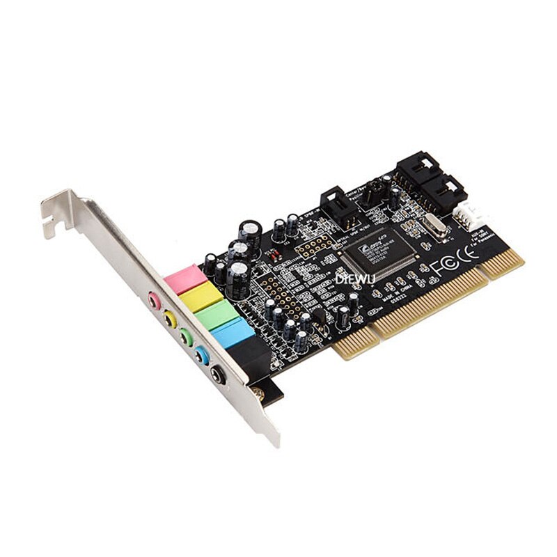 Pci / pcie sound card encoding 6 audio sound card CMI8738 computer soundbar 5.1 stereo computer Soundcard: Red