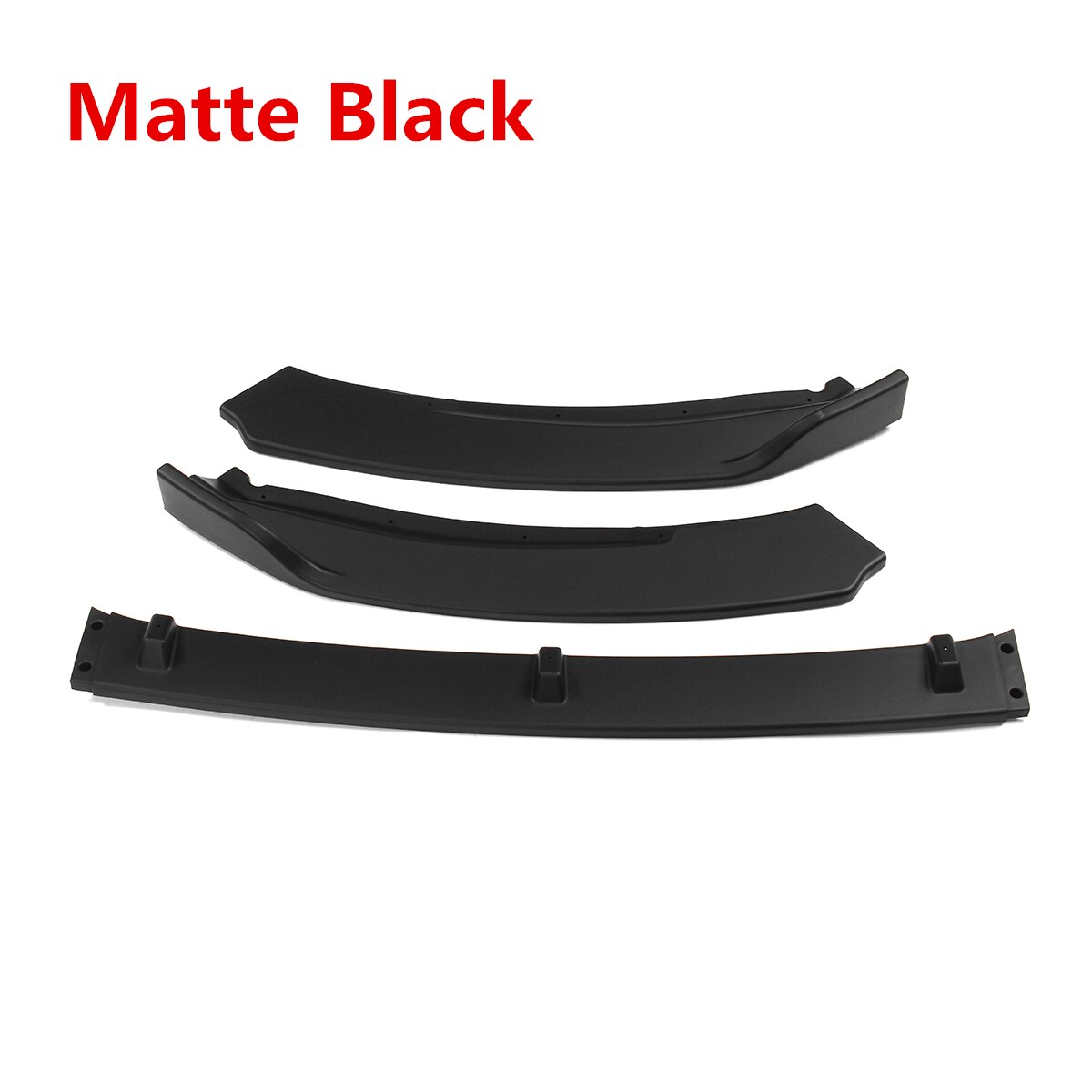 Carbon Fiber Look/Black Car Front Bumper Splitter Lip Spoiler Diffuser Protector Guard Body Kit Trim For Skoda Octavia: Matte Black